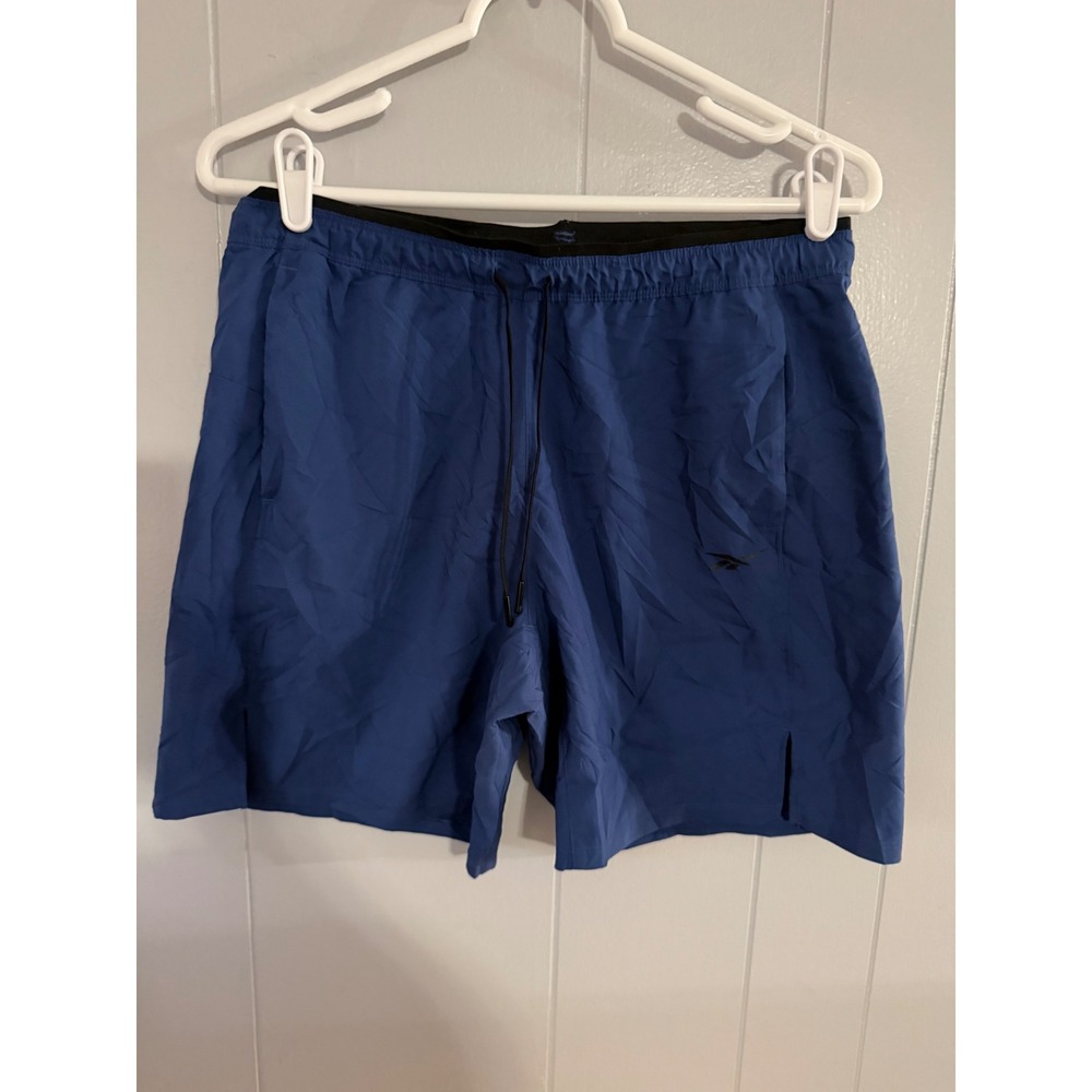 Reebok Athletic Shorts Mens Small Blue Speedwick Drawstring‎ Gym Workout